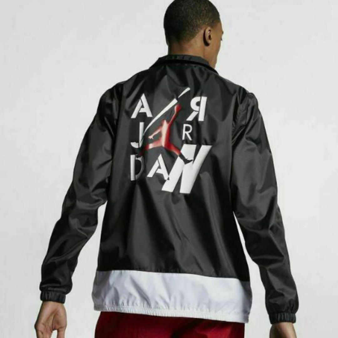 B品◆ JORDAN ジャンプマン コーチジャケット バックプリント　黒　2XL