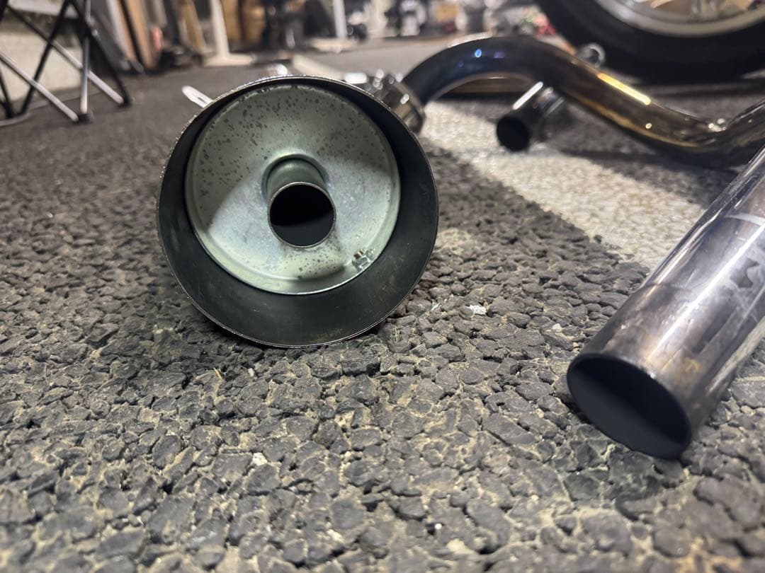 CB250T CB400T メガホンマフラー メッキ