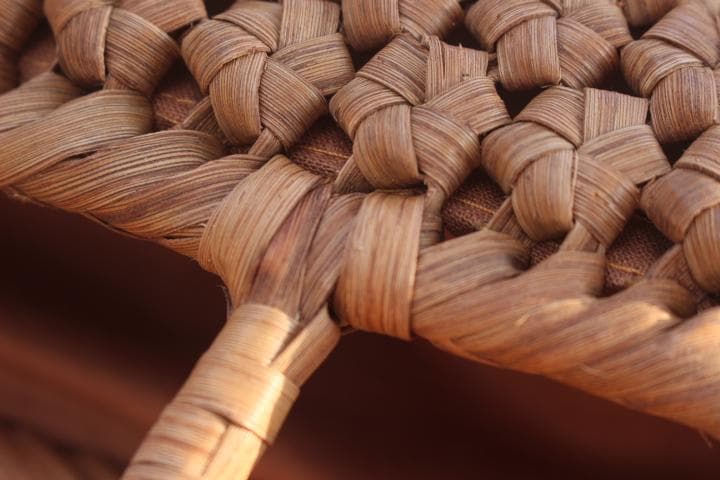 六角花結び編み 山葡萄 かごバッグ 網代編み やまぶどう 山ぶどう カゴバッグ