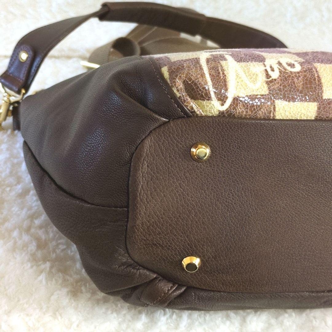 ATAO アタオ 希少 ドゥードゥルディノ 市松模様 2ウェイバッグ 美品❗️