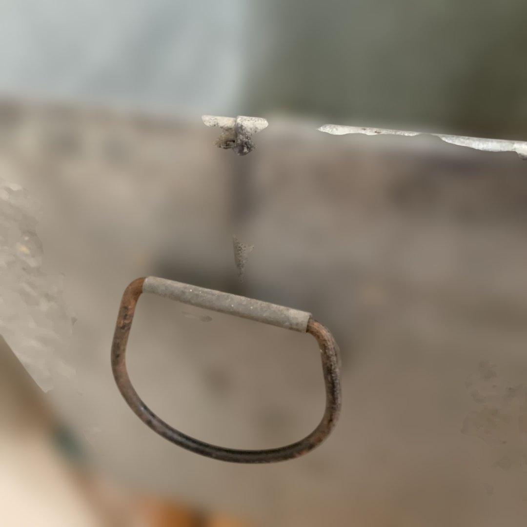 昭和レトロ　亜鉛メッキ鉄製の長方形ボックス アンティーク　オブジェ