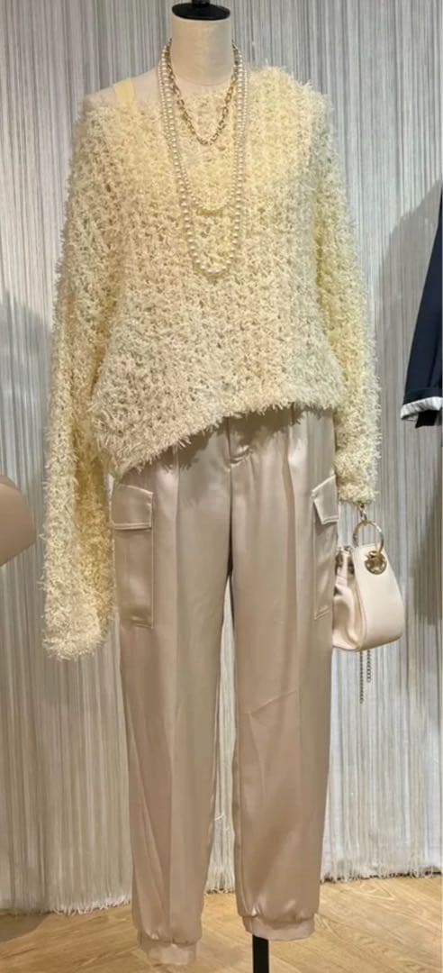 【新品】Apuweiser-riche リラクシーワークサテンパンツ