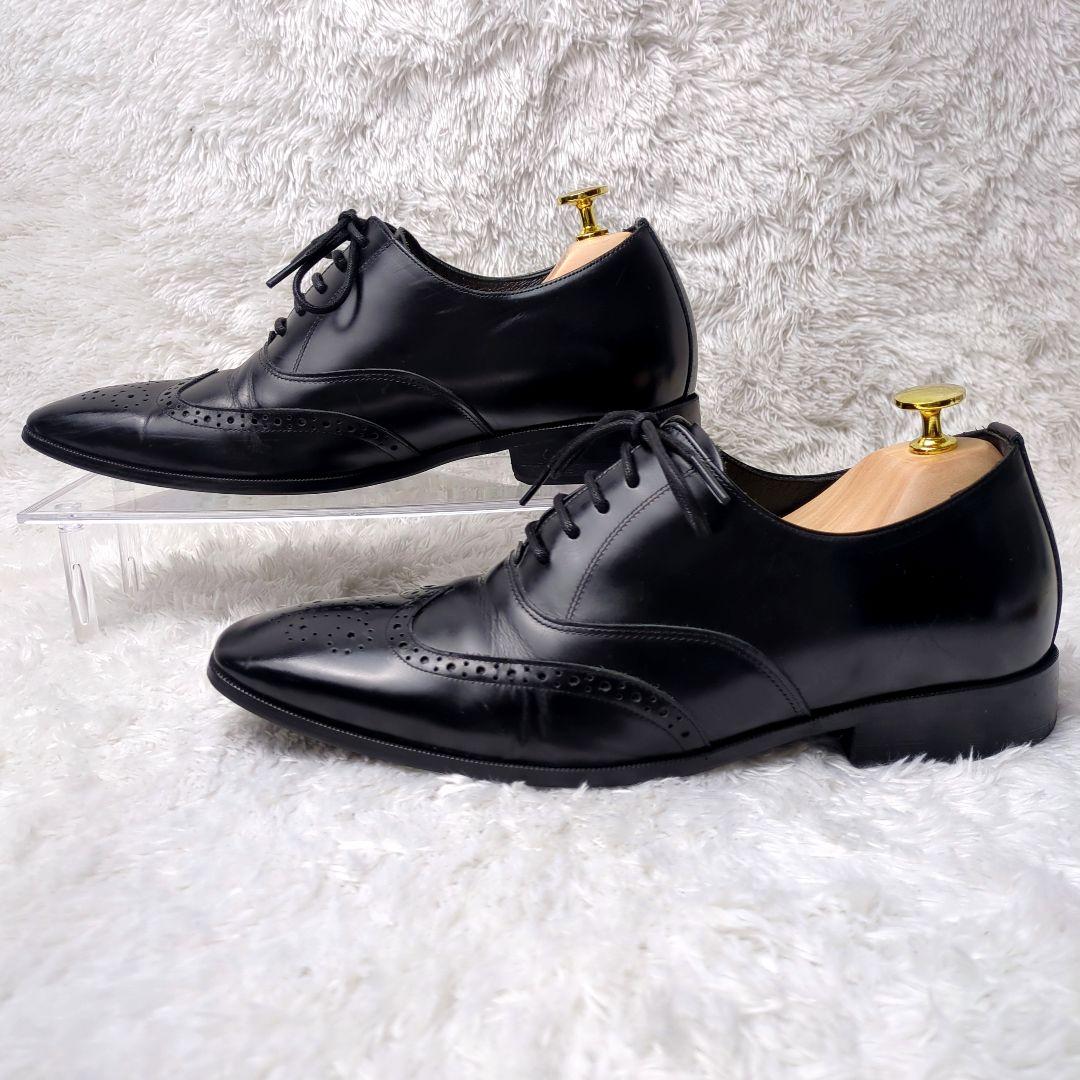 良品 ADELOアデロ 6cmUP シークレットシューズ 24.5㎝ 黒