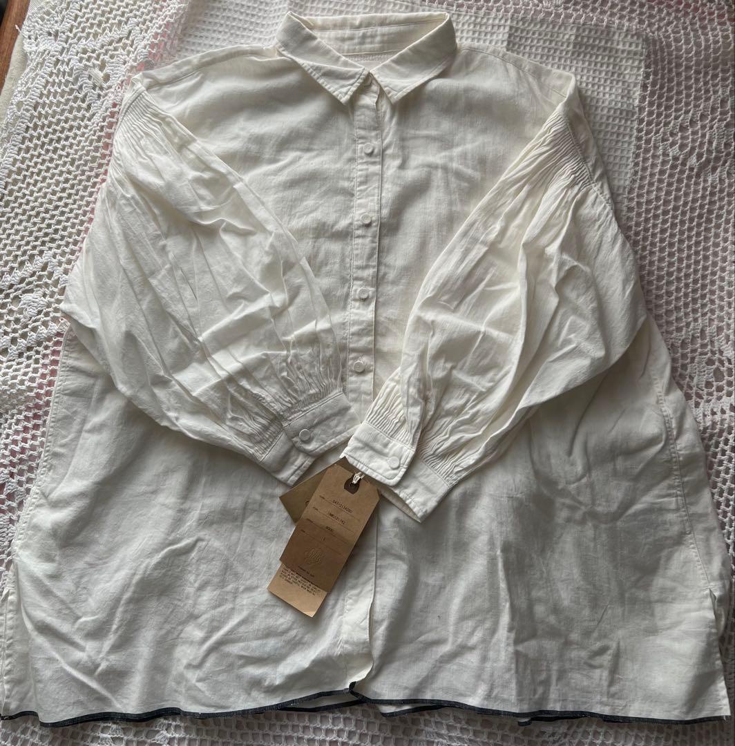 新品maison de soil ミニピンタック シャツ ブラウス ホワイト