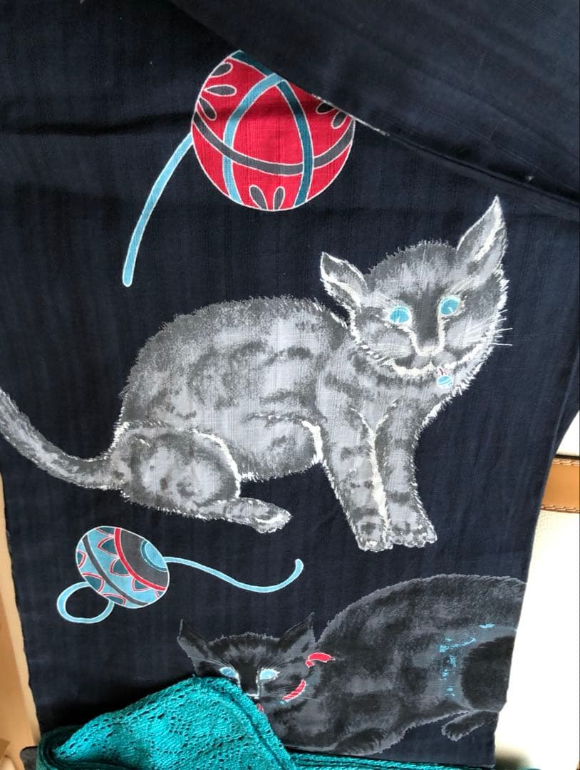 猫柄の浴衣　岡重　新品・未使用品