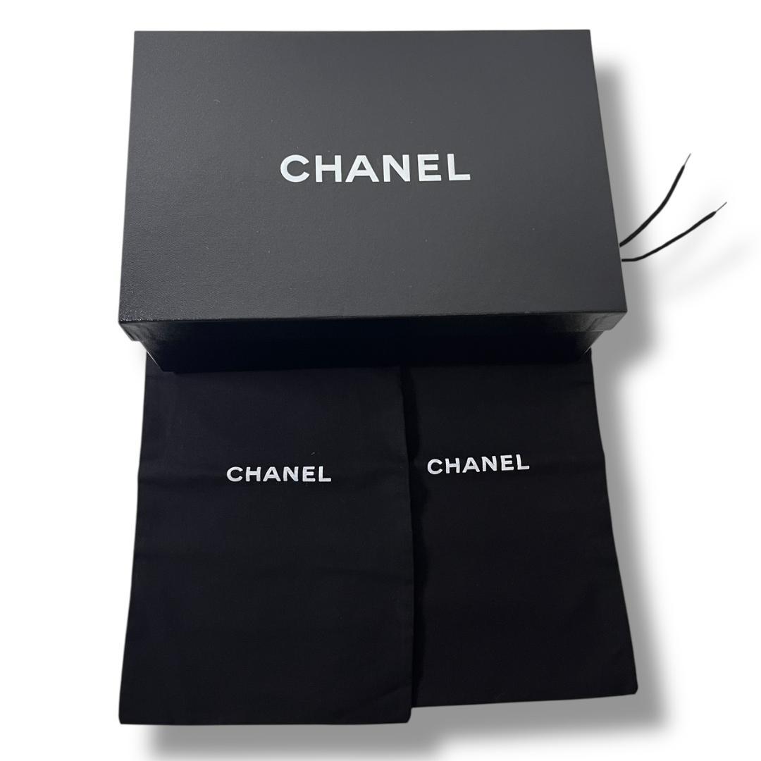 未使用 CHANEL G31293 PUMPS MET LAM GG パンプス