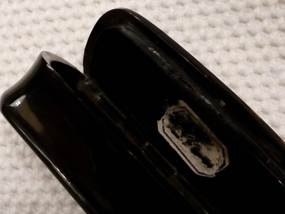 鼈甲アンティーク小物入れ鳩手紙