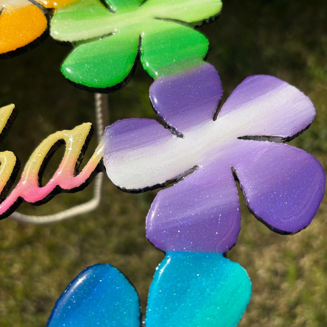 レジン　オーシャンアート　プルメリアリース　海　29cm　No.1010