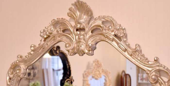 イタリア製 ミラー シルバー 銀 壁掛け DIBIASE