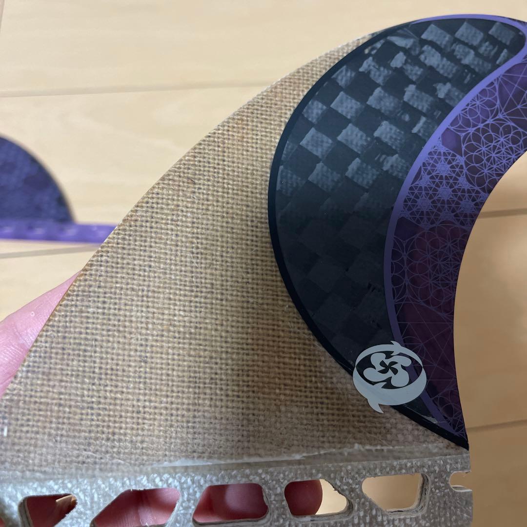 futures サーフボードフィン 3枚セット 紫と黒