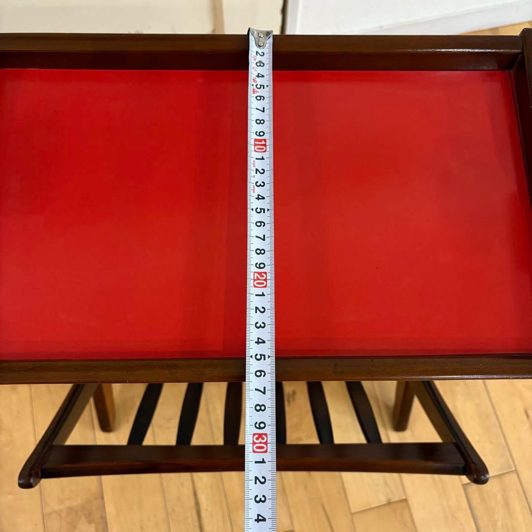 ☆ビンテージ☆折りたたみ　木製　マガジンラック　サイドテーブル　アンティーク