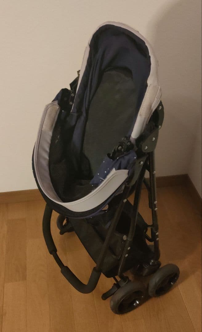 GEX わんわんカートライト 軽量4.8kg ドット模様 ペットカート