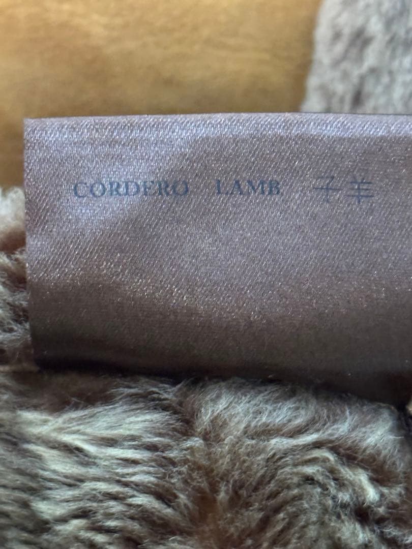 【condo】LOEWEロエベ フード付き ムートンスエード コートL