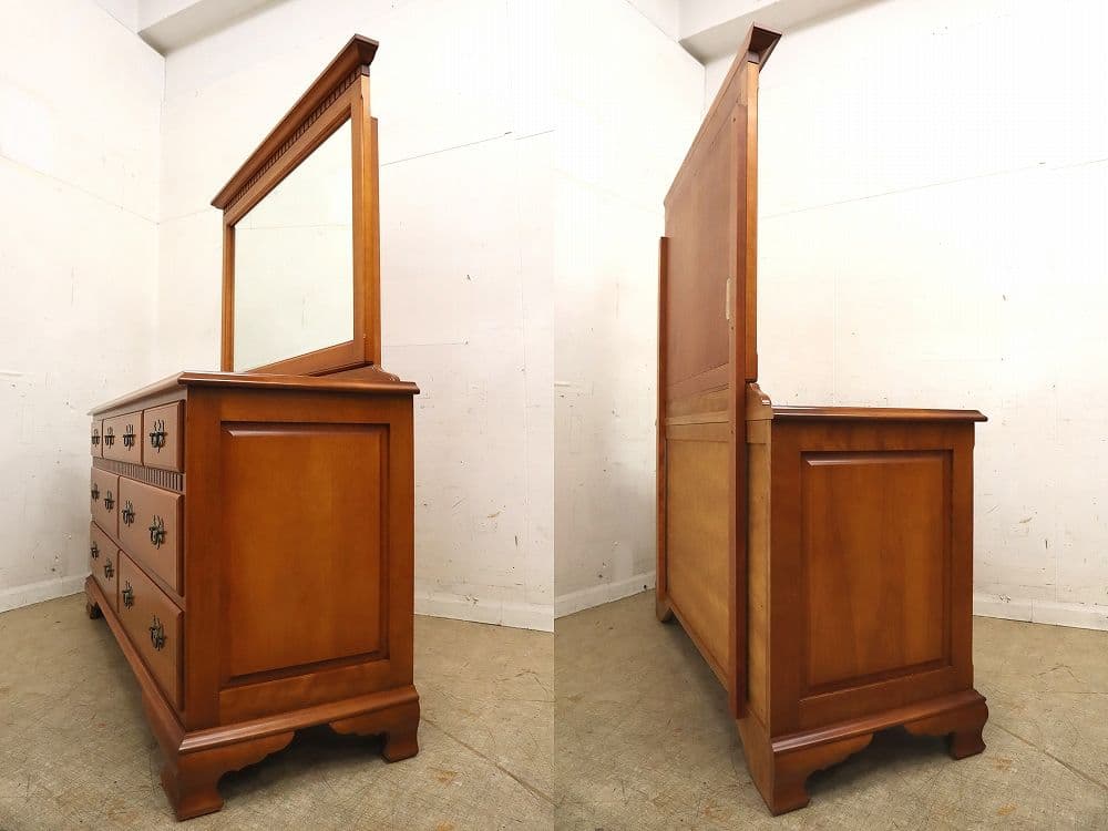 横浜ダニエル◆最高級ドレッサーチェスト・ミラー＆ワイドチェスト 62万