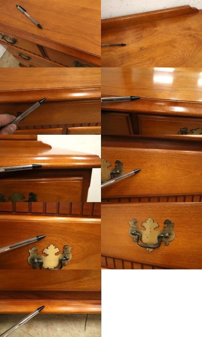 横浜ダニエル◆最高級ドレッサーチェスト・ミラー＆ワイドチェスト 62万