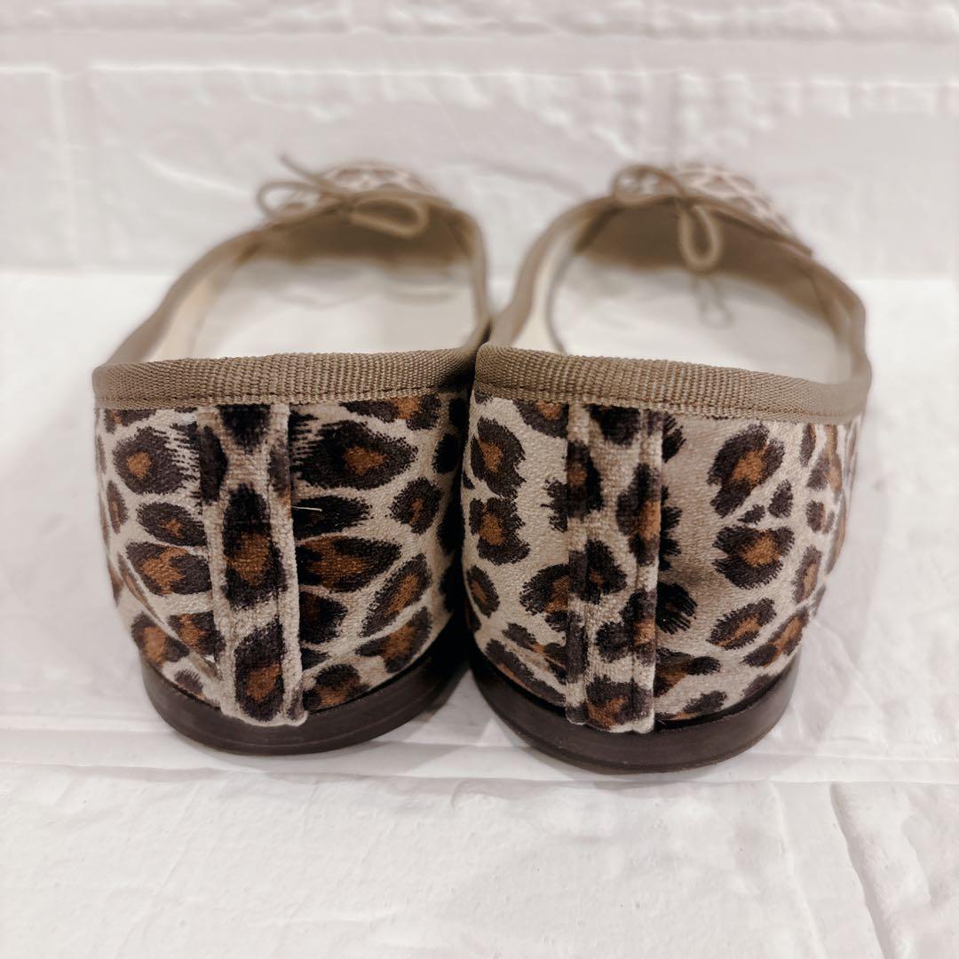 repetto レオパード柄 バレエシューズ ベルベット　　ベロア 37