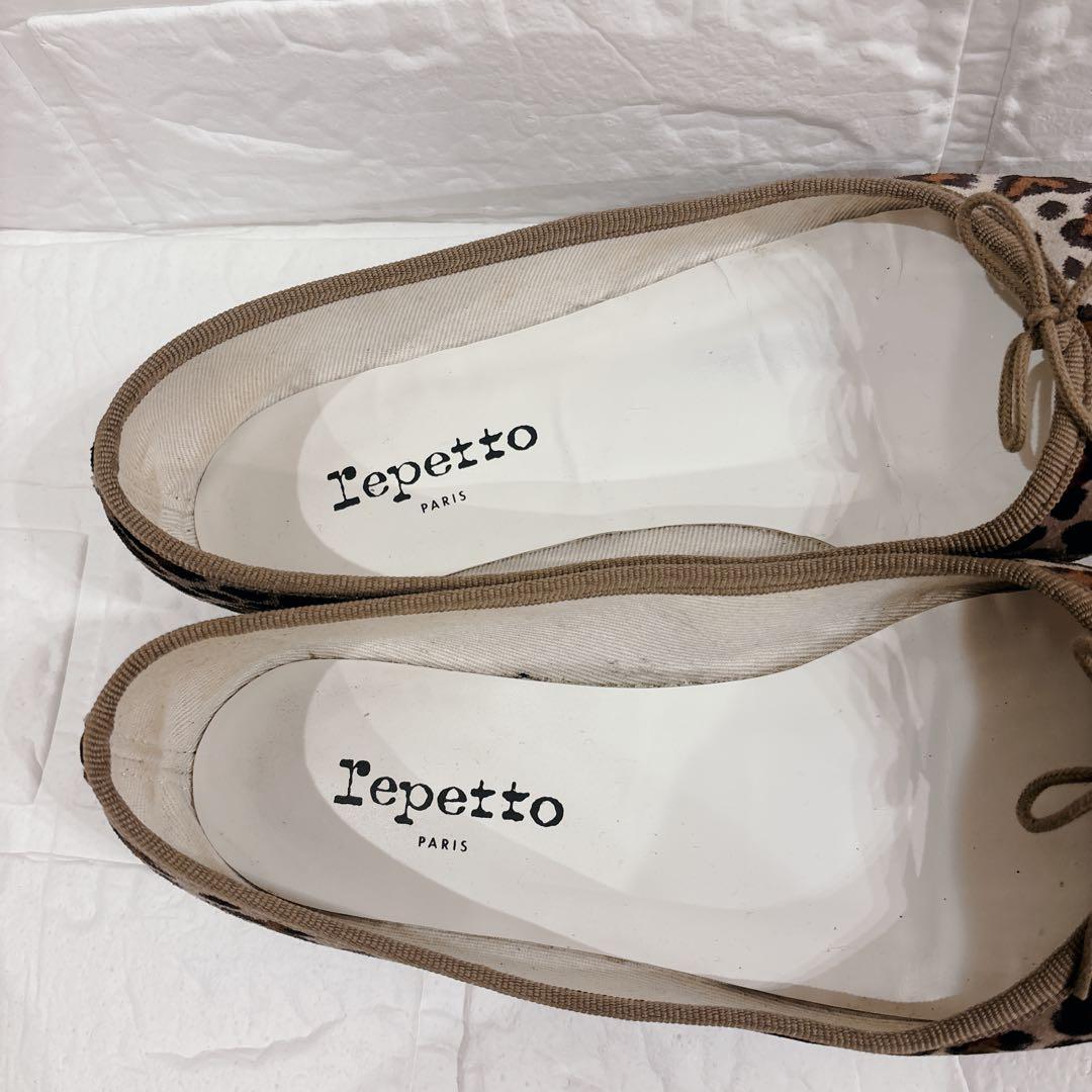 repetto レオパード柄 バレエシューズ ベルベット　　ベロア 37