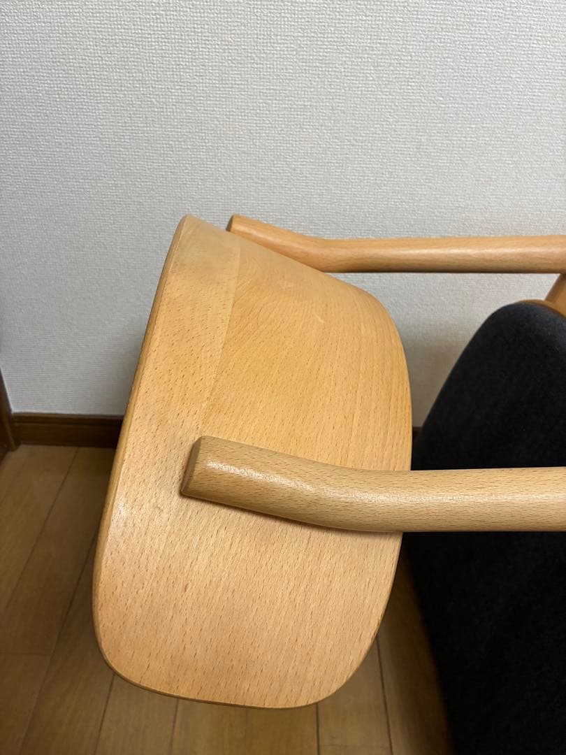 無印良品　ラウンドチェア 布座 ブナ材
