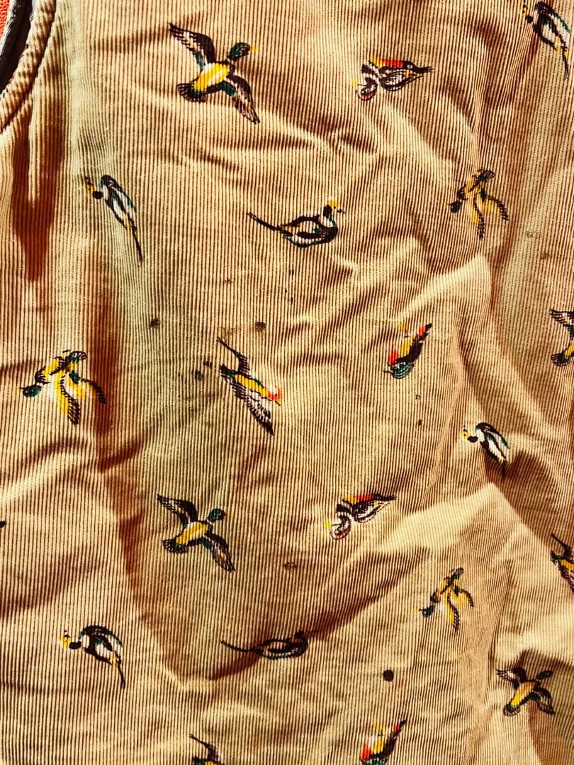 special Duxbak コーデュロイ　総柄　ベスト　vintage 50s