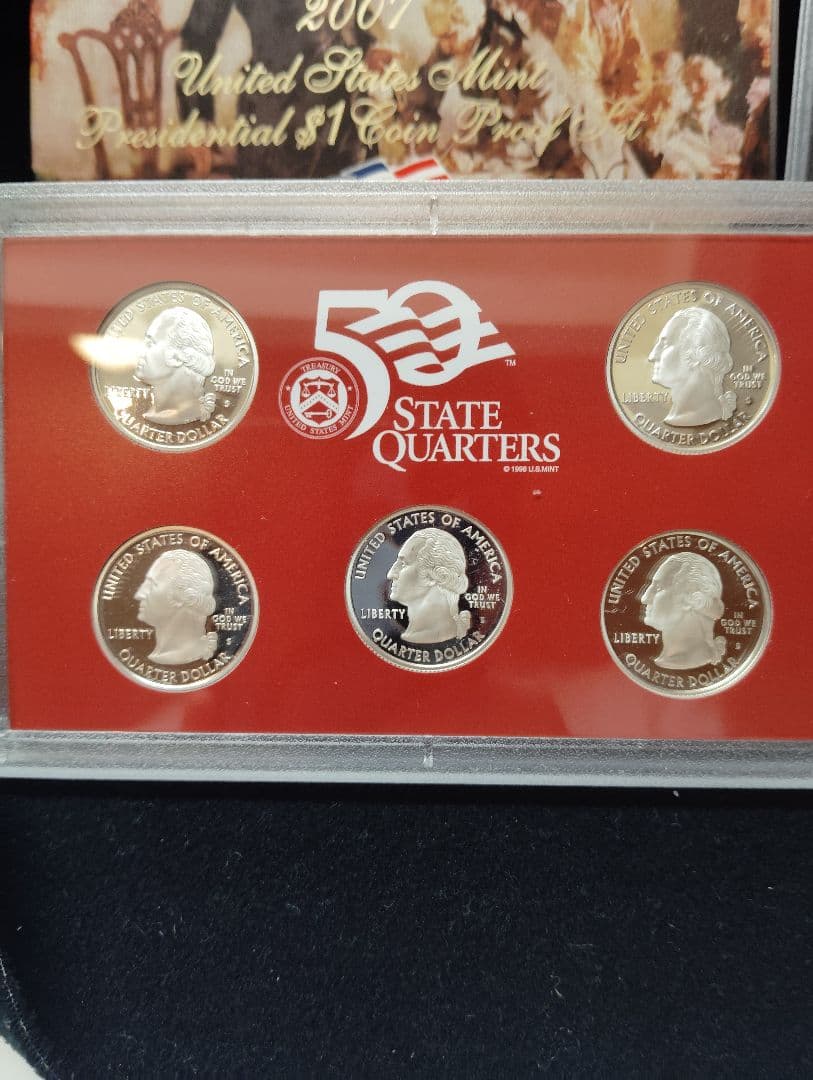 2007年 アメリカ 50州記念銀貨 シルバープルーフセット
