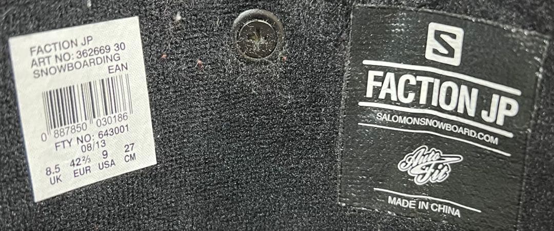 【美品_即日発送】SALOMON サロモン　FACTION JP 27.0cm