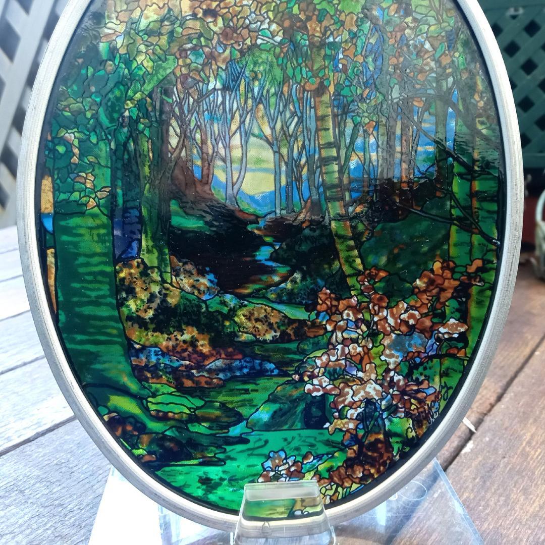 ルイスCティファニー ステンドグラスLandscape秋景グラスマスターズ社