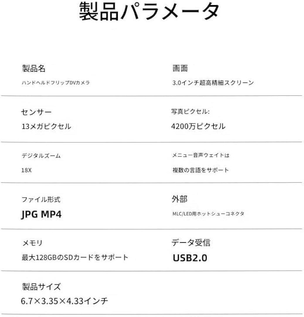 Shulala 4Kビデオカメラ