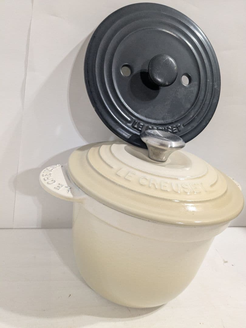 ル・クルーゼ　ココットエブリィ　インナーリッド付き　16cm　クリーム