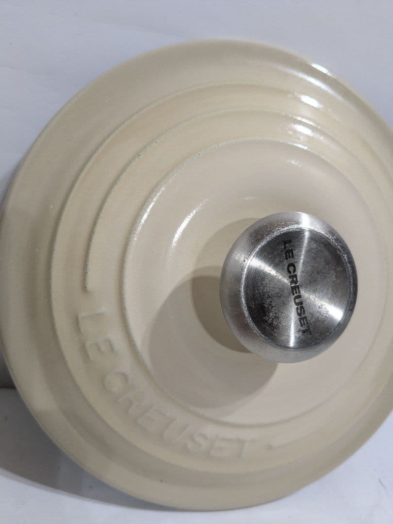 ル・クルーゼ　ココットエブリィ　インナーリッド付き　16cm　クリーム