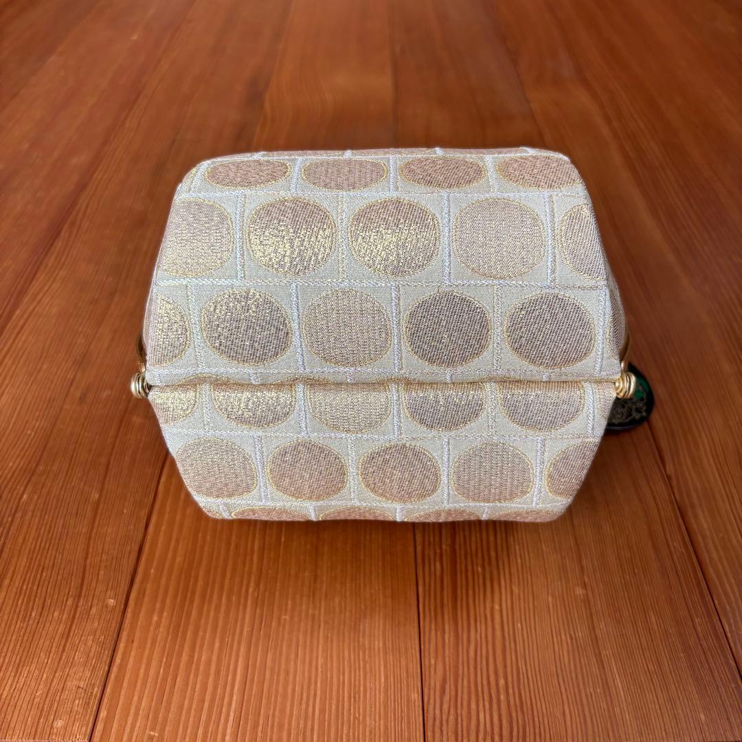 世美庵 和装 振袖用 バッグ・草履セット ゴールドカラー 日本製