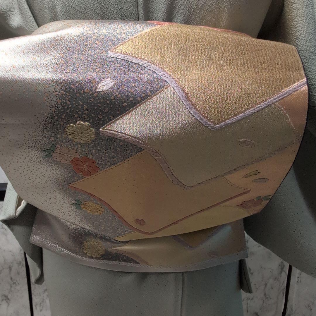 cIoudy 様[坪省平]正絹色留袖京染 本手描友禅本金使用　おしゃれガード落款