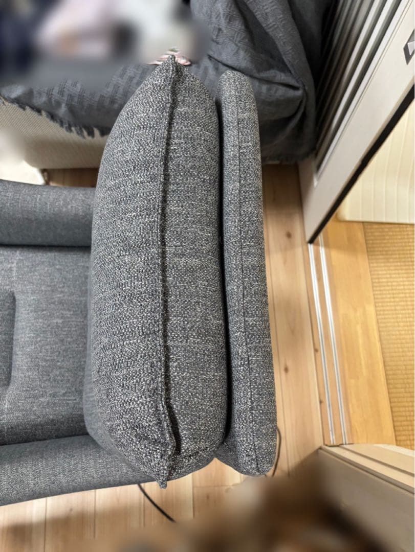 ニトリ 電動リクライニングパーソナルチェア 1人掛け 布張り グレー