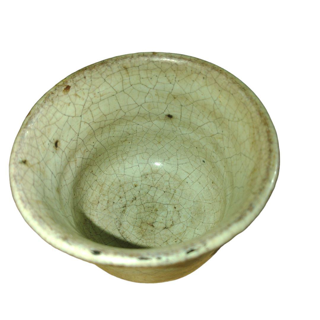 古唐津焼　桃山時代　岸嶽系　斑唐津ぐい呑み　木箱付き