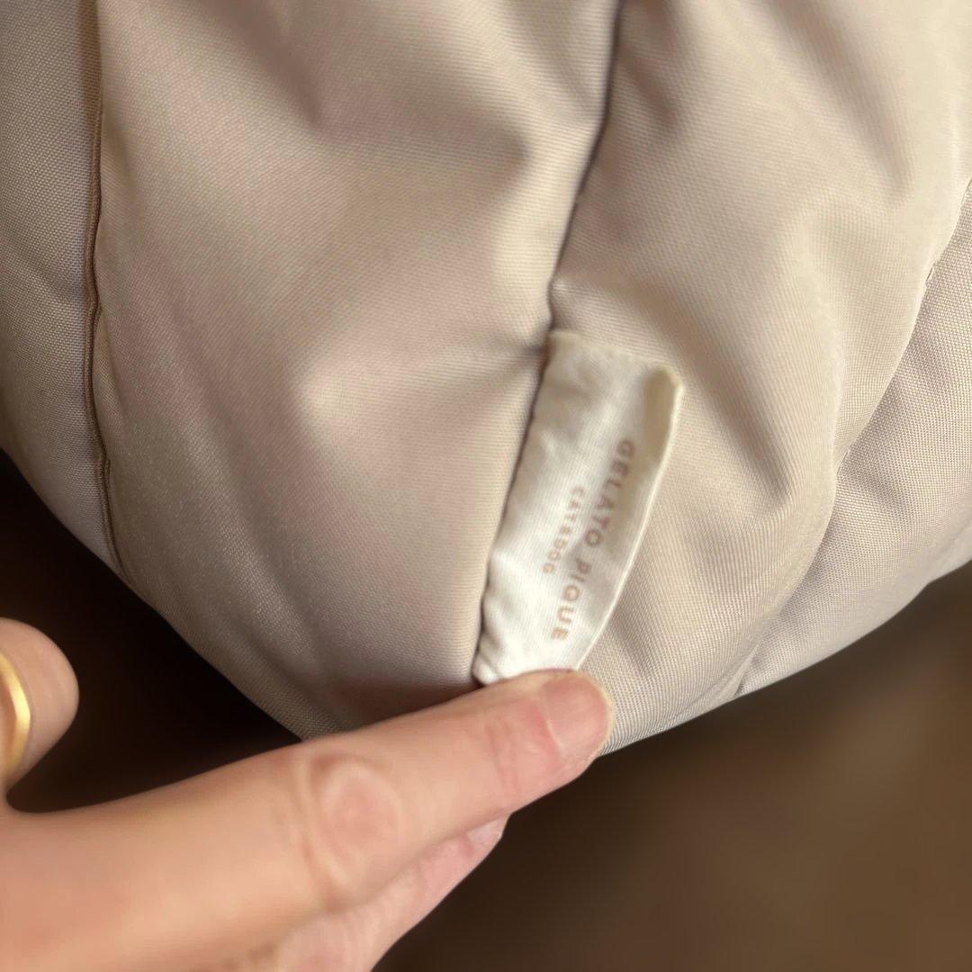 ジェラートピケ 【CAT&DOG】キルティングキャリーバック　ベージュ