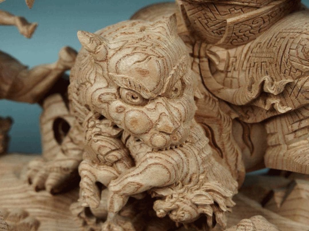 鐘馗捉鬼図　おに退治　河鍋暁斎　箱ありKawanabe Kyosai