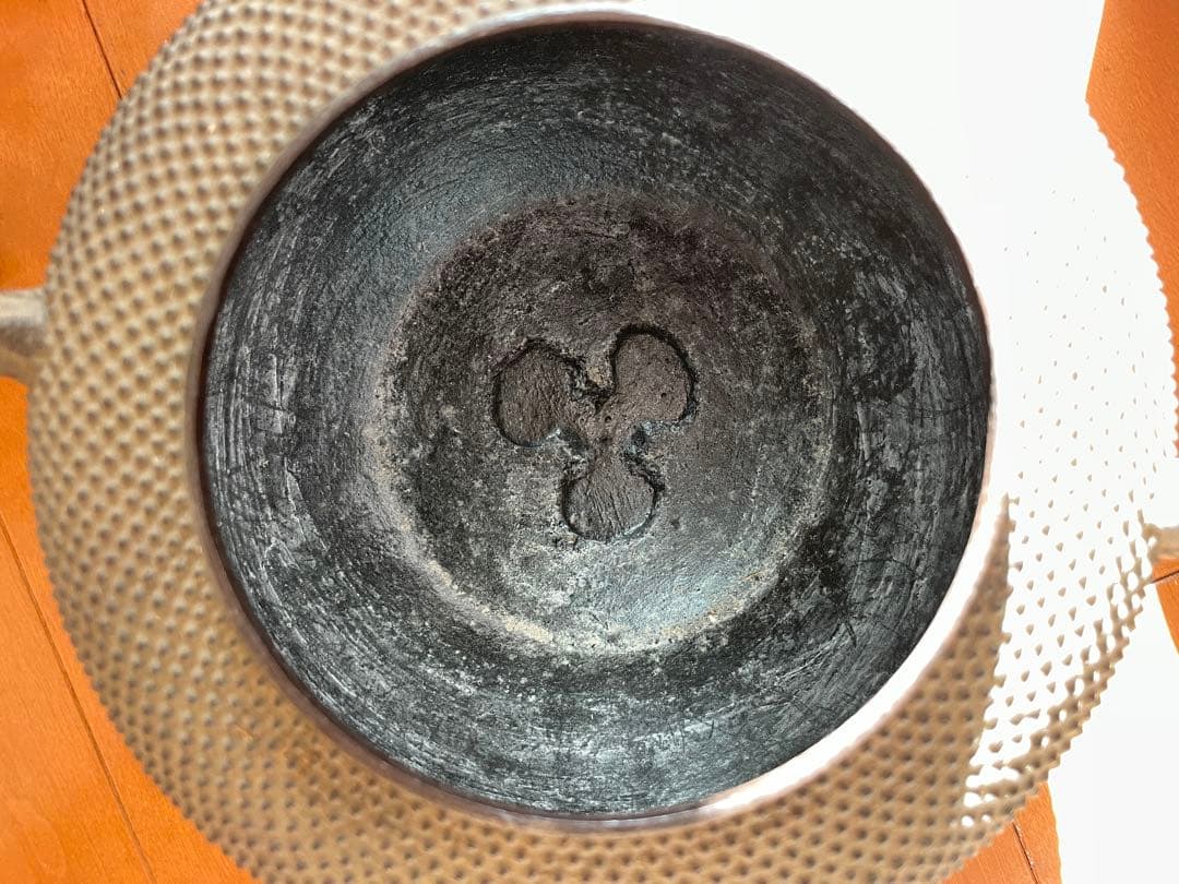 風炉 茶釜 唐銅鬼面風炉釜 敷板 底瓦 茶道具 お点前道具