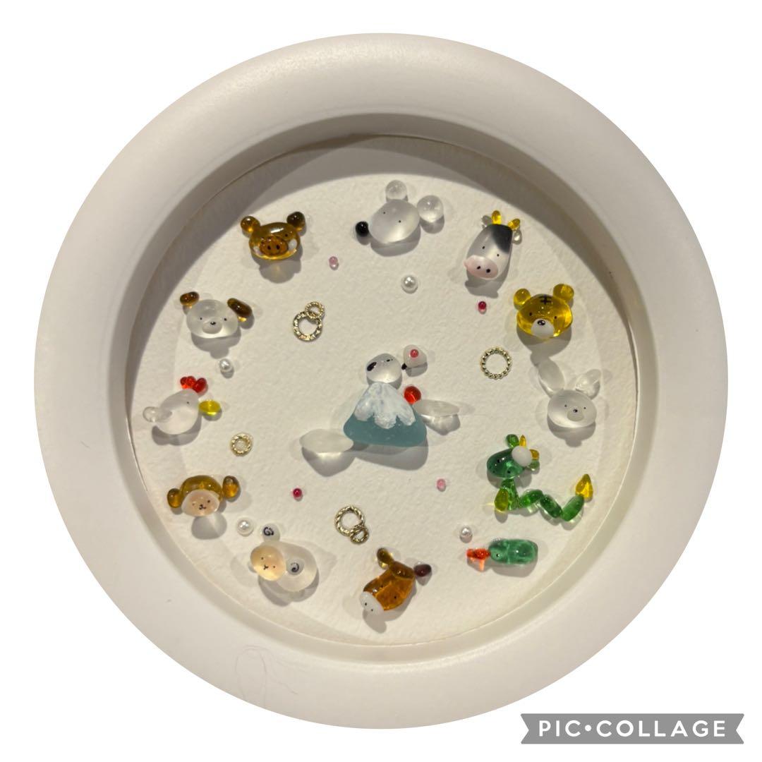 シマエナガ　シャボン玉の旅　。シーグラスアート