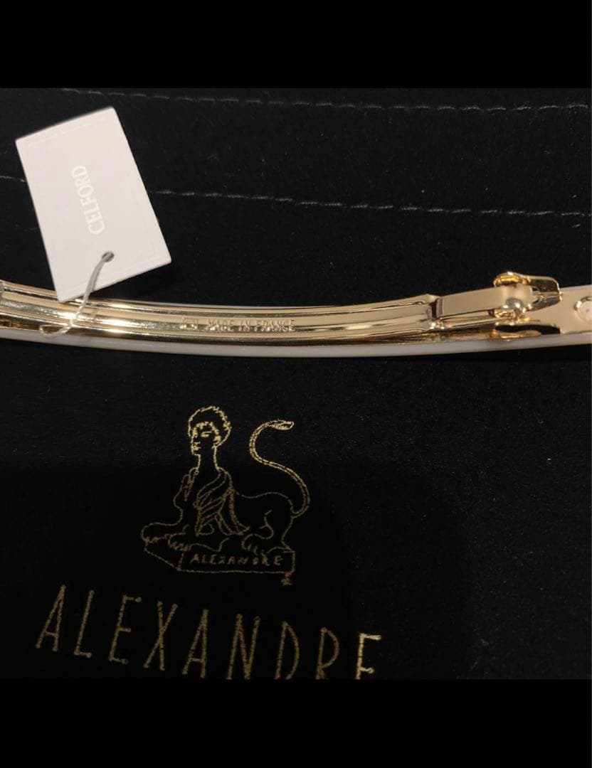 新品♡CELFORD×ALEXANDRE DE PARIS細巾アセテートバレッタ