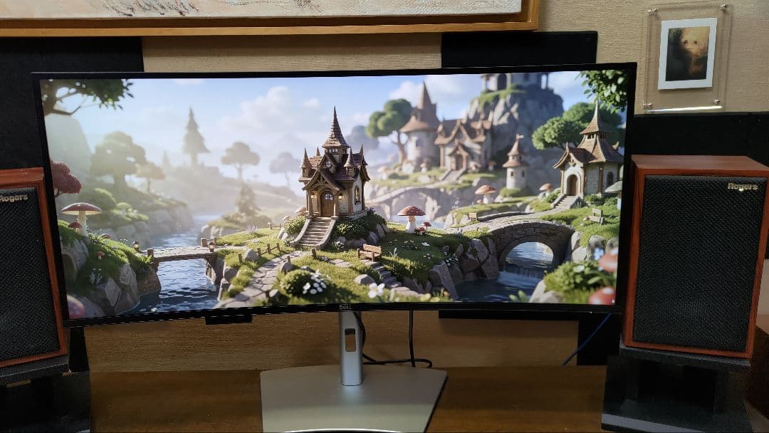 【美品】Dell U4025QW Thunderbolt ハブモニター 曲面