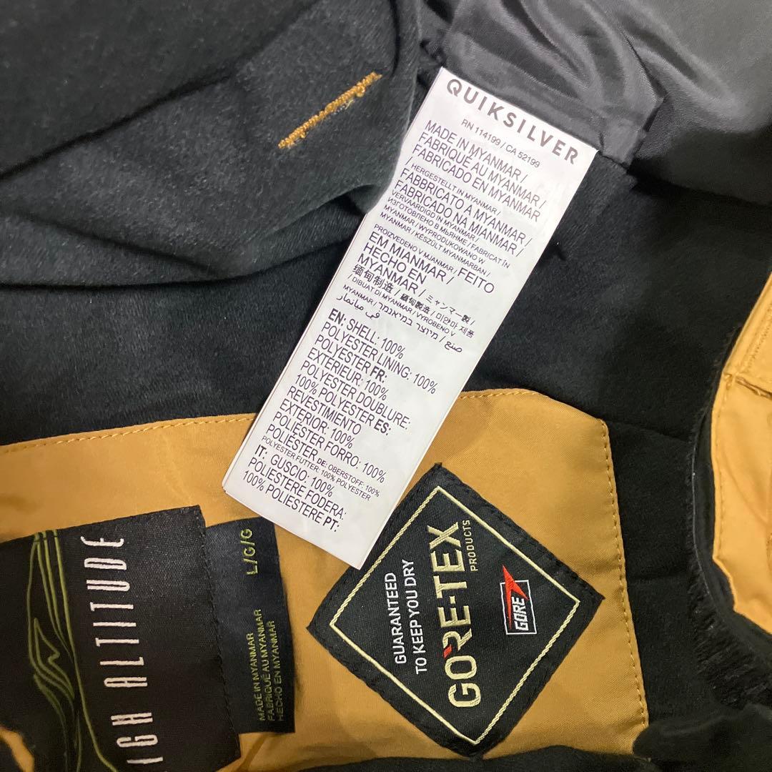 送料無料 新品 QUIKSILVER HIGH ALTITUDE GORETEX