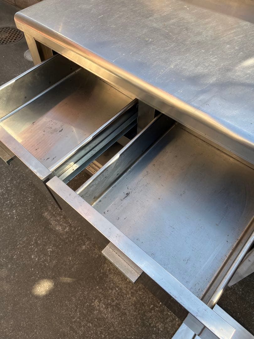 【SUNWAVE】ステンレス製引き出し付作業台