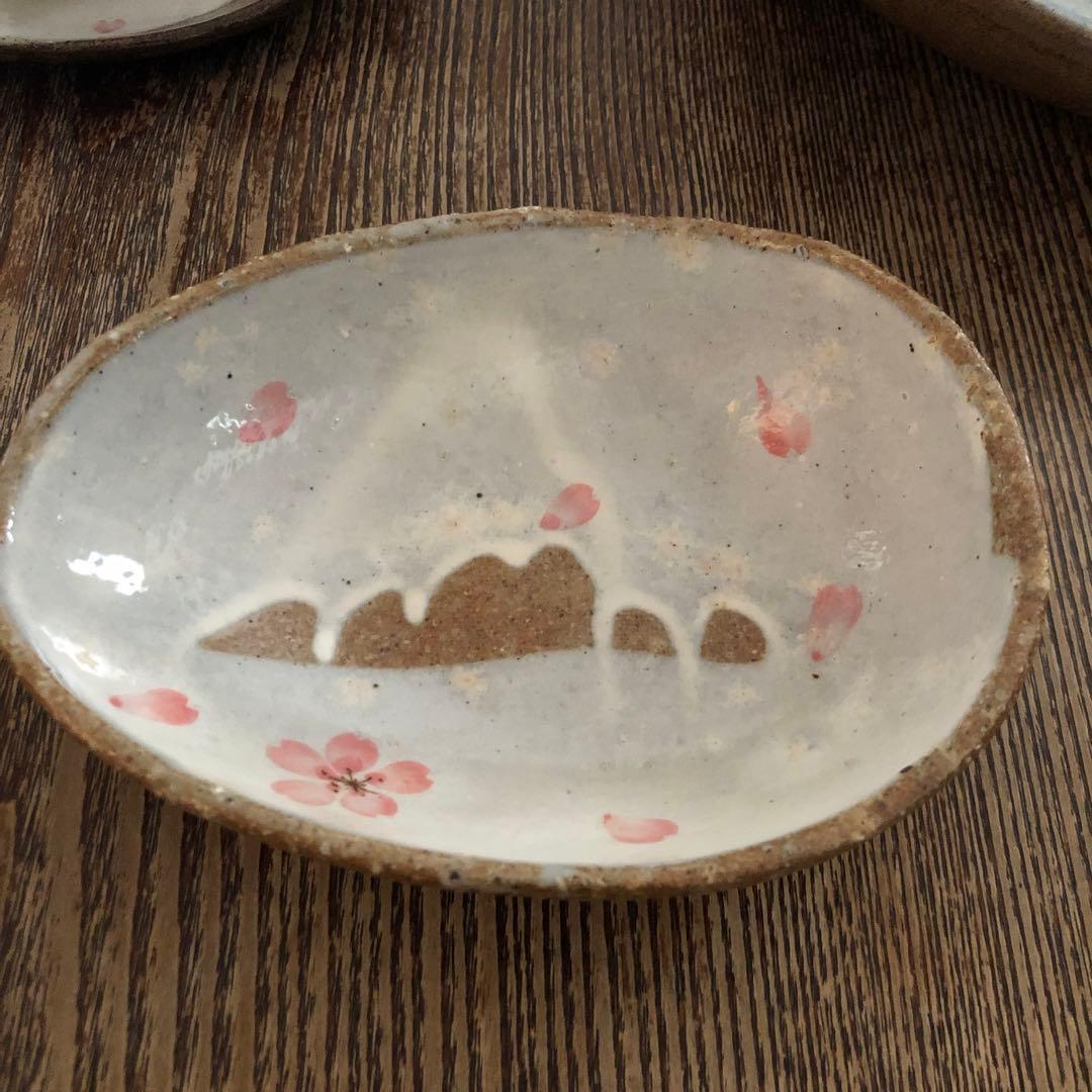 笠間焼　桜柄　食器