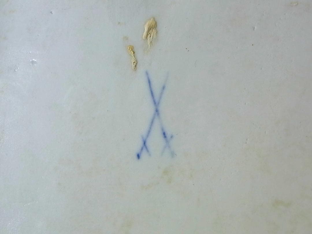 【 E877 】 真作保証品　19世紀初頭　オールドマイセン　花々文壁飾り