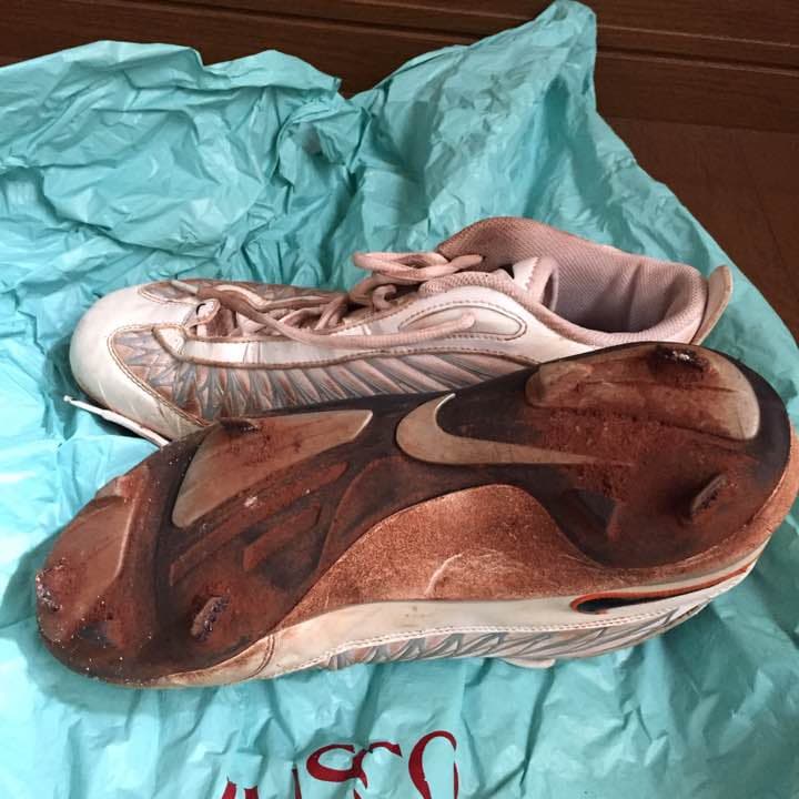 城島健司実着用スパイク【ダイエーホークス】