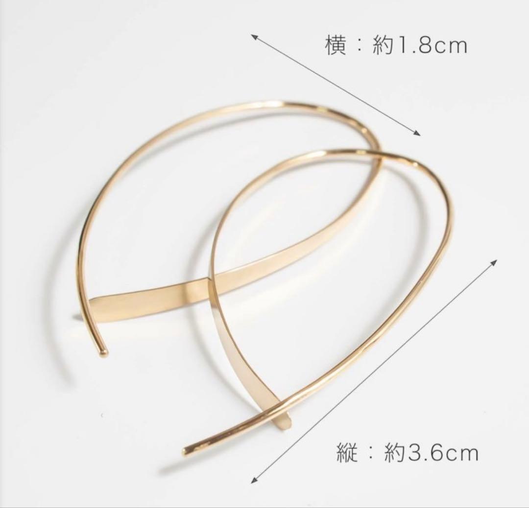 片方のみops.18kピンクゴールドGOUCCIAフープピアスパールキャッチ付き