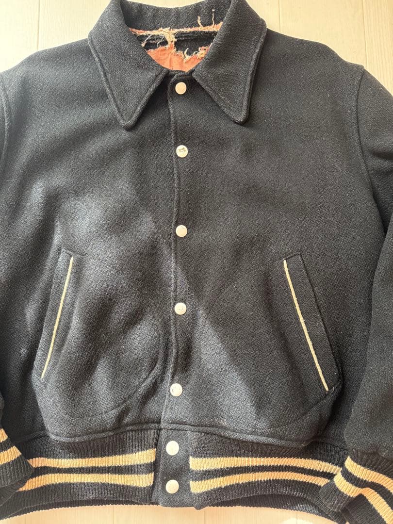 50s - 60s Vintage ウール スタジャン テディジャケット