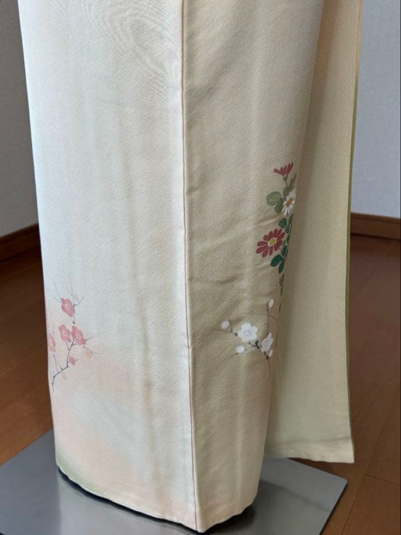 専用　4点フルセット　正絹訪問着　袋帯　帯揚げ　帯締め　手描き