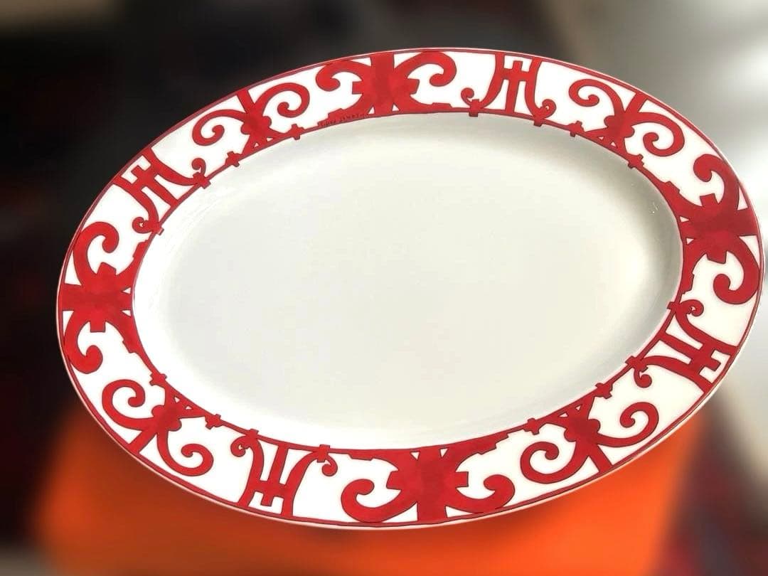 エルメス プレート オーバル　大皿 ガダルキヴィール　レア　37cm