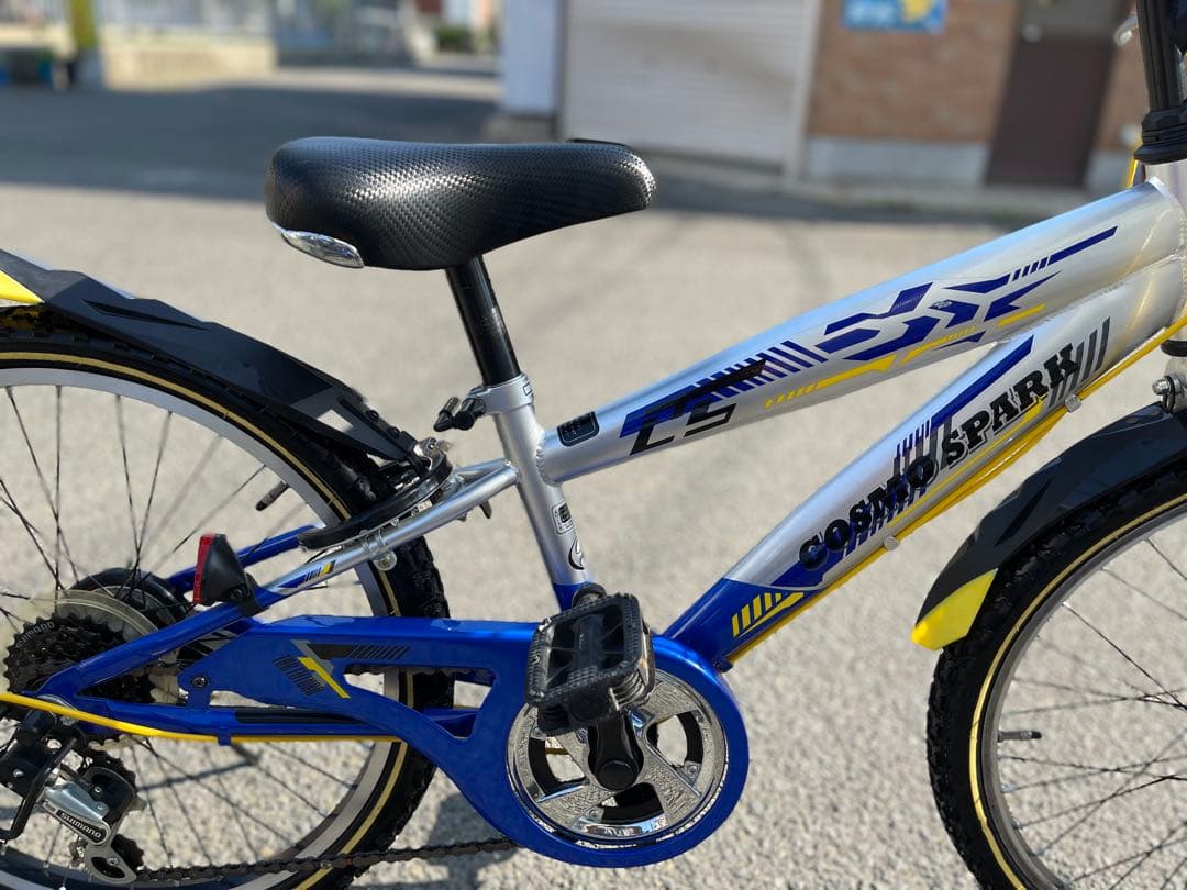 22インチ自転車(青/銀) LEDライト（取説付・防犯登録抹消済）京都市引渡希望