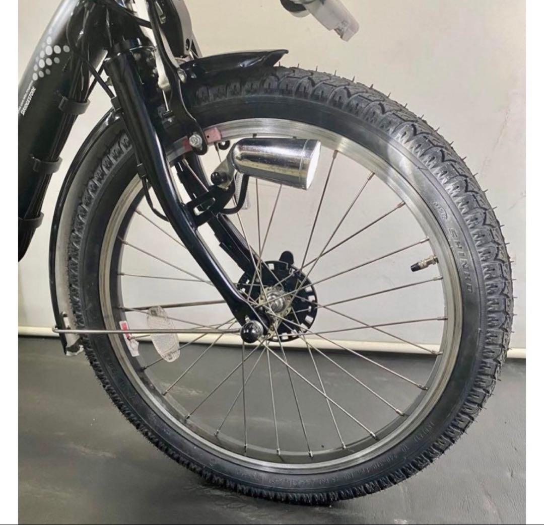 1年保証 送料無料　ブリヂストン　20インチ　子供乗せ　黒色　電動アシスト自転車